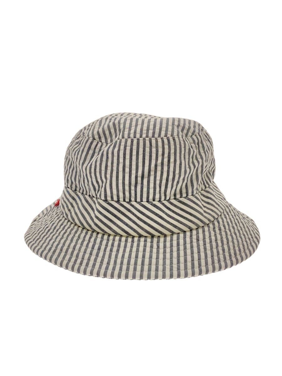 【中古】Supreme◆井戸釣瓶かぶり笠/--/綿織物/GRY/縞模様/メンズ【服飾雑貨他】