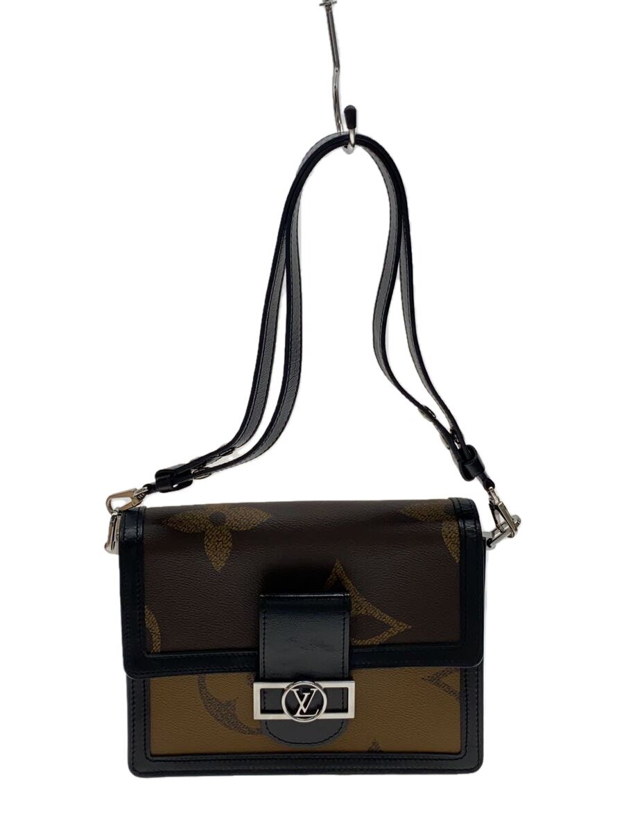 【中古】LOUIS VUITTON◆ドーフィーヌMM_モノグラム・リバース_BRW/PVC/BRW/総柄【御徒面子】