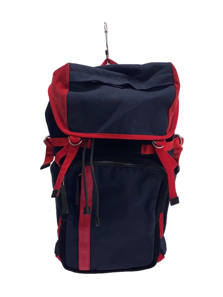【中古】MARNI◆コットンスエードナイロンリュック/コットン/NVY【バッグ】|2nd STREET 店
