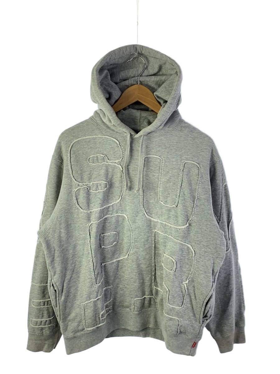 【中古】Supreme◆20SS/CUTOUT LETTERS HOODED SWEATSHIRT//パーカー/M/コットン/GRY/無地【メンズウェア】|2nd STREET 店