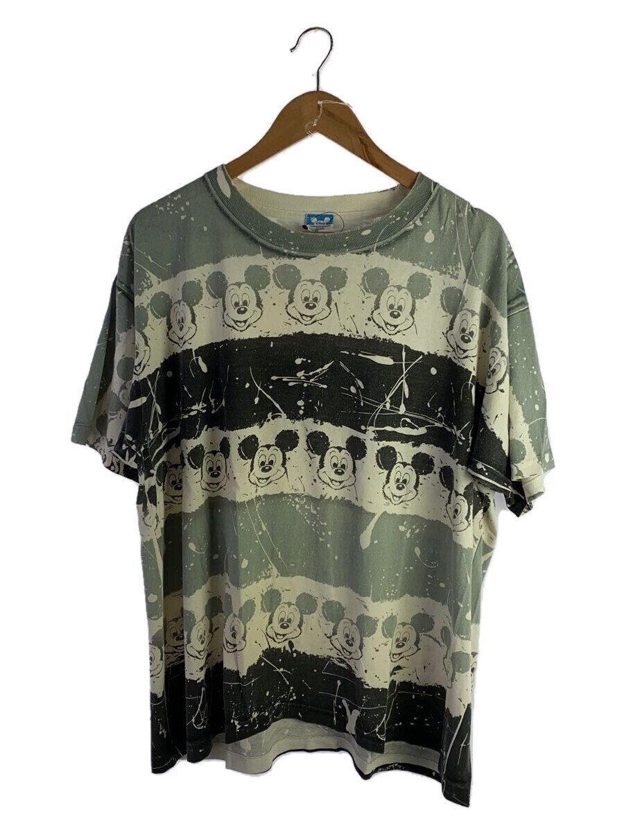 【中古】Disney VINTAGE◆プルオーバー/one/綿織物/GRY/総柄【メンズウェア】