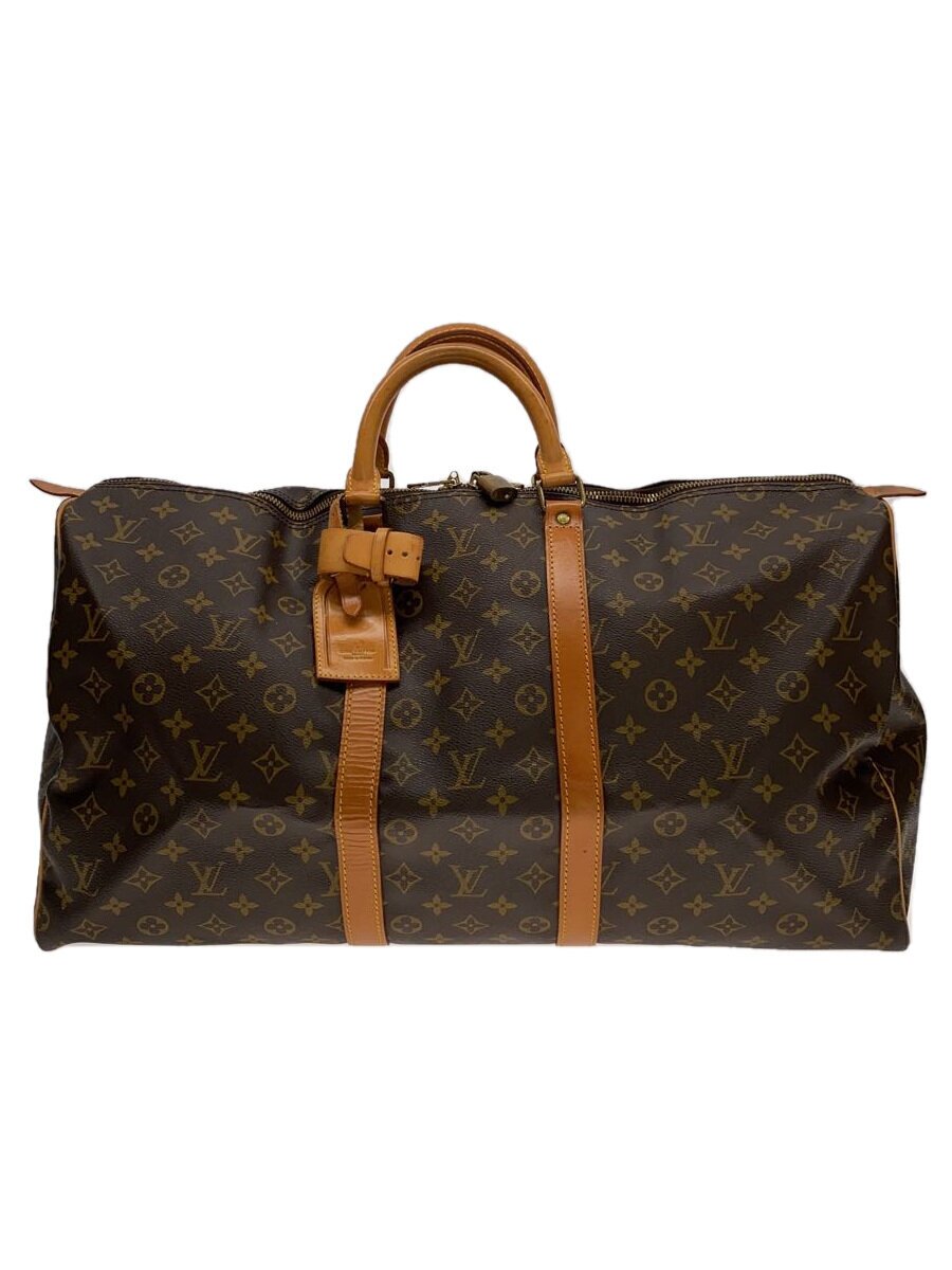 【中古】LOUIS VUITTON◆キーポル・バンドリエール55_モノグラム・帆布_BRW/PVC/BRW【御徒面子】