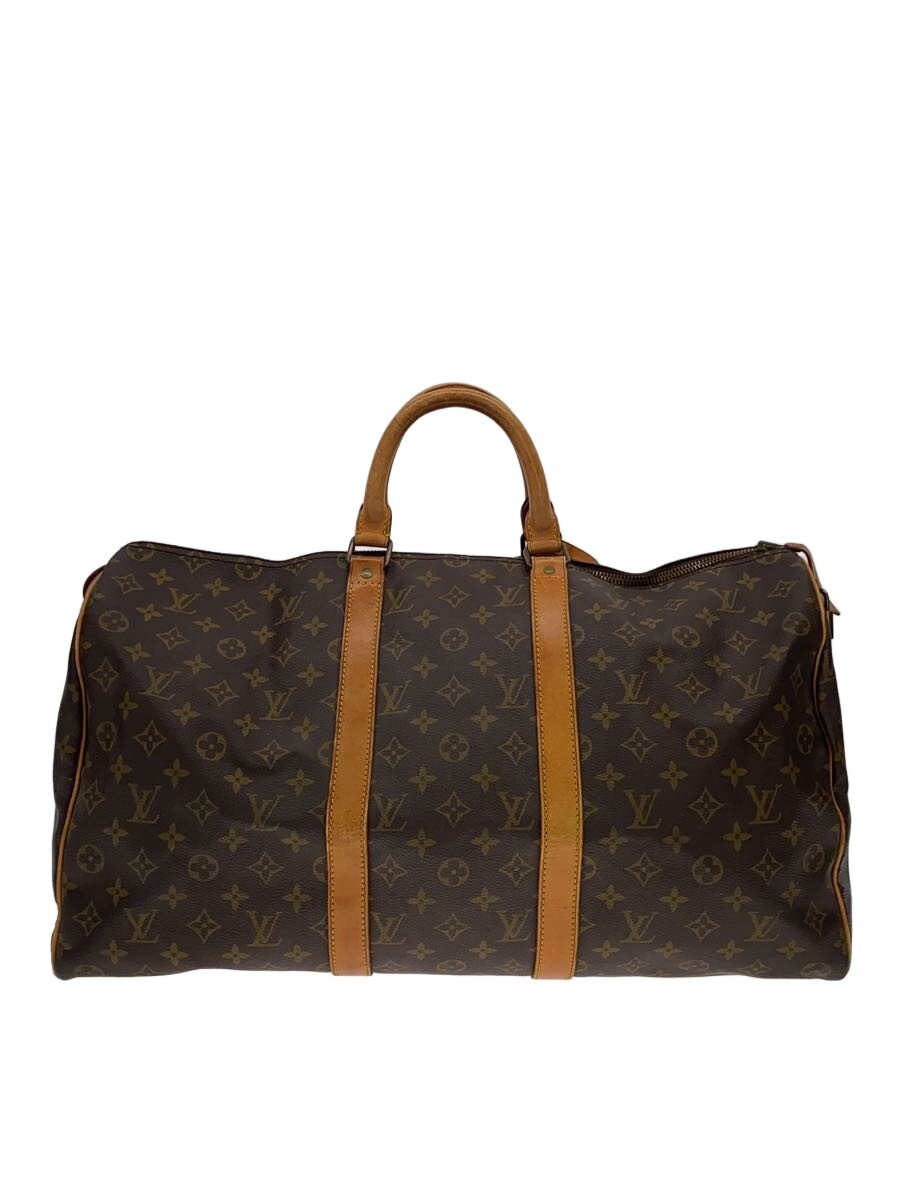 【中古】LOUIS VUITTON◆キーポル50_モノグラム・帆布/PVC/BRW【御徒面子】