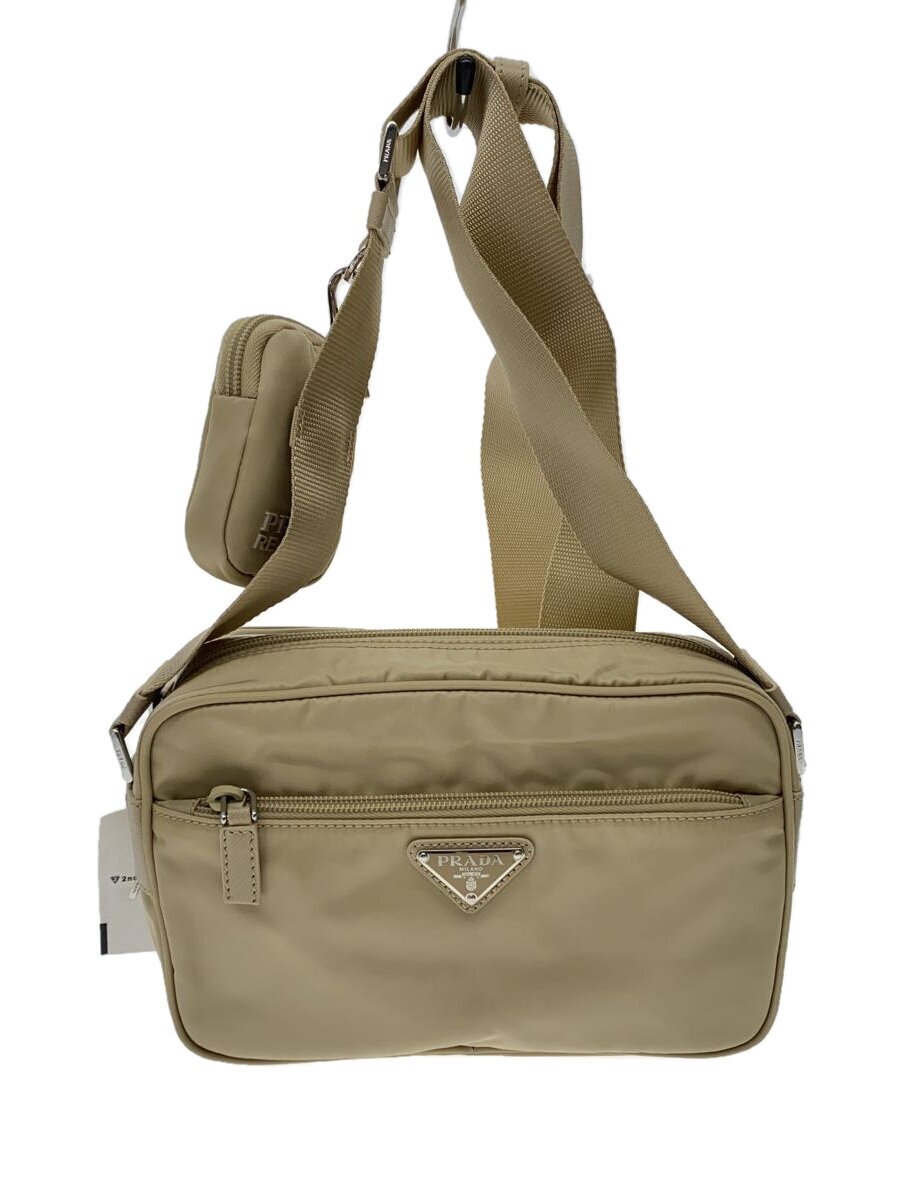 【中古】PRADA◆ショルダーバッグ/--/BEG/1BC167【御徒面子】
