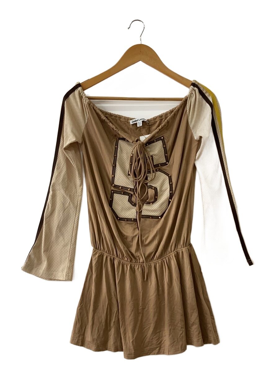 【中古】JADED LONDON◆LACE-UP NUMBER DRESS/長袖カットソー/34/ポリエステル/BRW/JWD4601//【レディース御召しもの】
