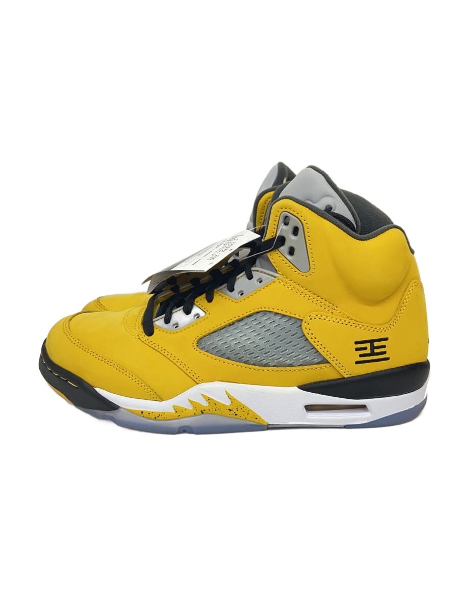 【中古】NIKE◆AIR JORDAN 5_エアジョーダン5/Tokyo 23/27珊/黄色/ナイキ【シューズ】