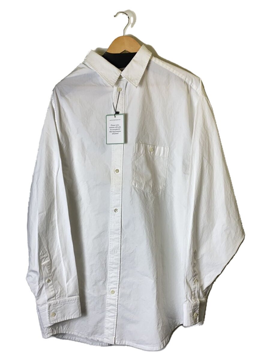 【中古】BALENCIAGA◆長袖プルオーバー/M/綿織物/WHT/662977【メンズウェア】