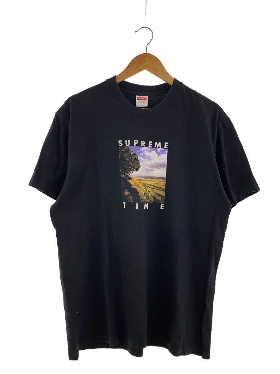 【中古】Supreme◆20ss/time tee/プルオーバー/L/綿織物/BLK/刷り上げる【メンズウェア】