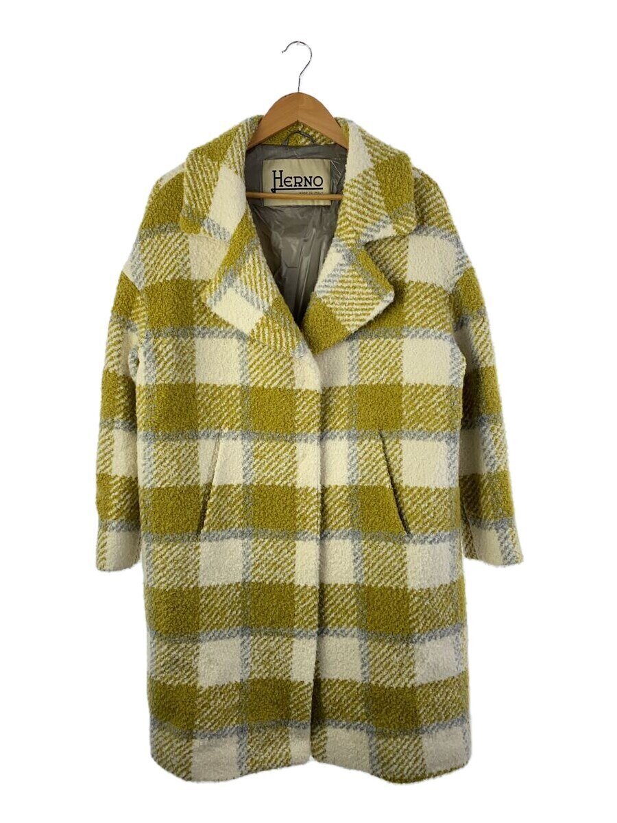【中古】HERNO◆コート/40/アクリル/YLW/チェック/GC000369D-33352R-3510//【レディースウェア】｜2ｎｄ STREET 店