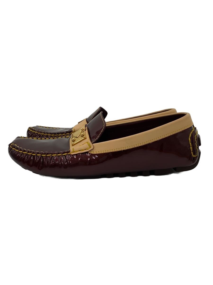 【中古】LOUIS VUITTON◆置き目毛皮/37.5/BRD/エナメル【シューズ】