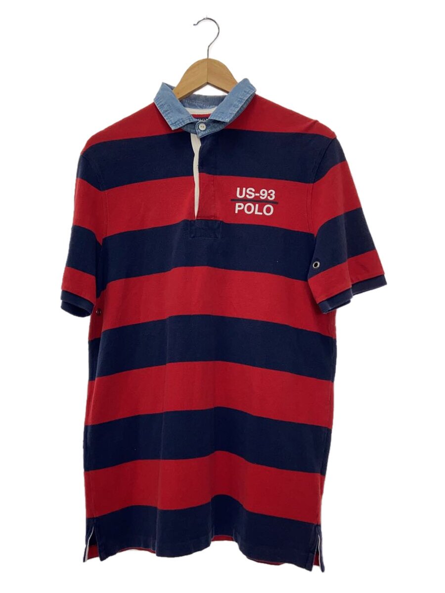 【中古】POLO RALPH LAUREN◆RL-93/刷り直す/スポーツシャツ/M/綿織物/RED/間借り人【メンズウェア】