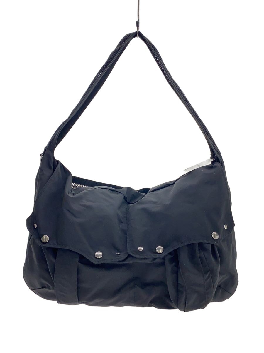 【中古】STEAF◆ヨゴレ有/REGION BAG/ショルダーバッグ/綿織物/BLK/無地/S24SS-AC01//【御徒面子】