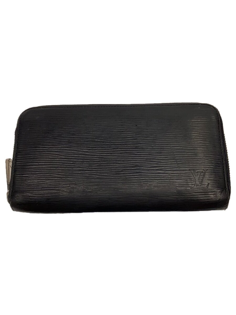 【中古】LOUIS VUITTON◆ジッピー・ウォレット_エピ_BLK/なめし革/BLK/メンズ【服飾雑貨他】