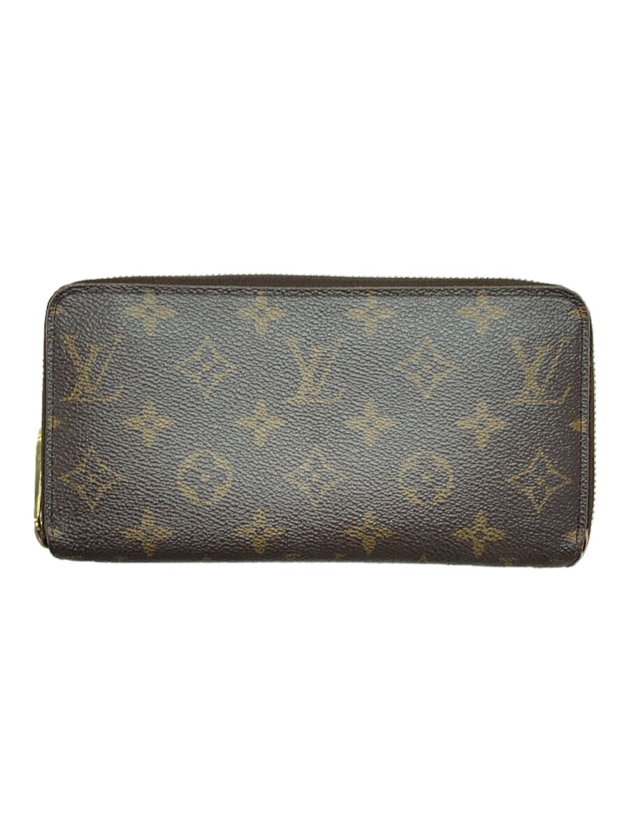 【中古】LOUIS VUITTON◆1)ジッピー・ウォレット_モノグラム・キャンバス_BRW/PVC/BRW/総柄/レディース【服飾雑貨他】