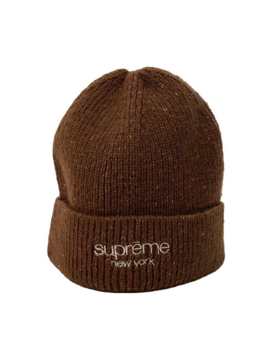 【中古】Supreme◆21AW/Rainbow Speckle Beanie/編み物旗がしら/FREE/羊毛/BRW/無地/メンズ【服飾雑貨他】