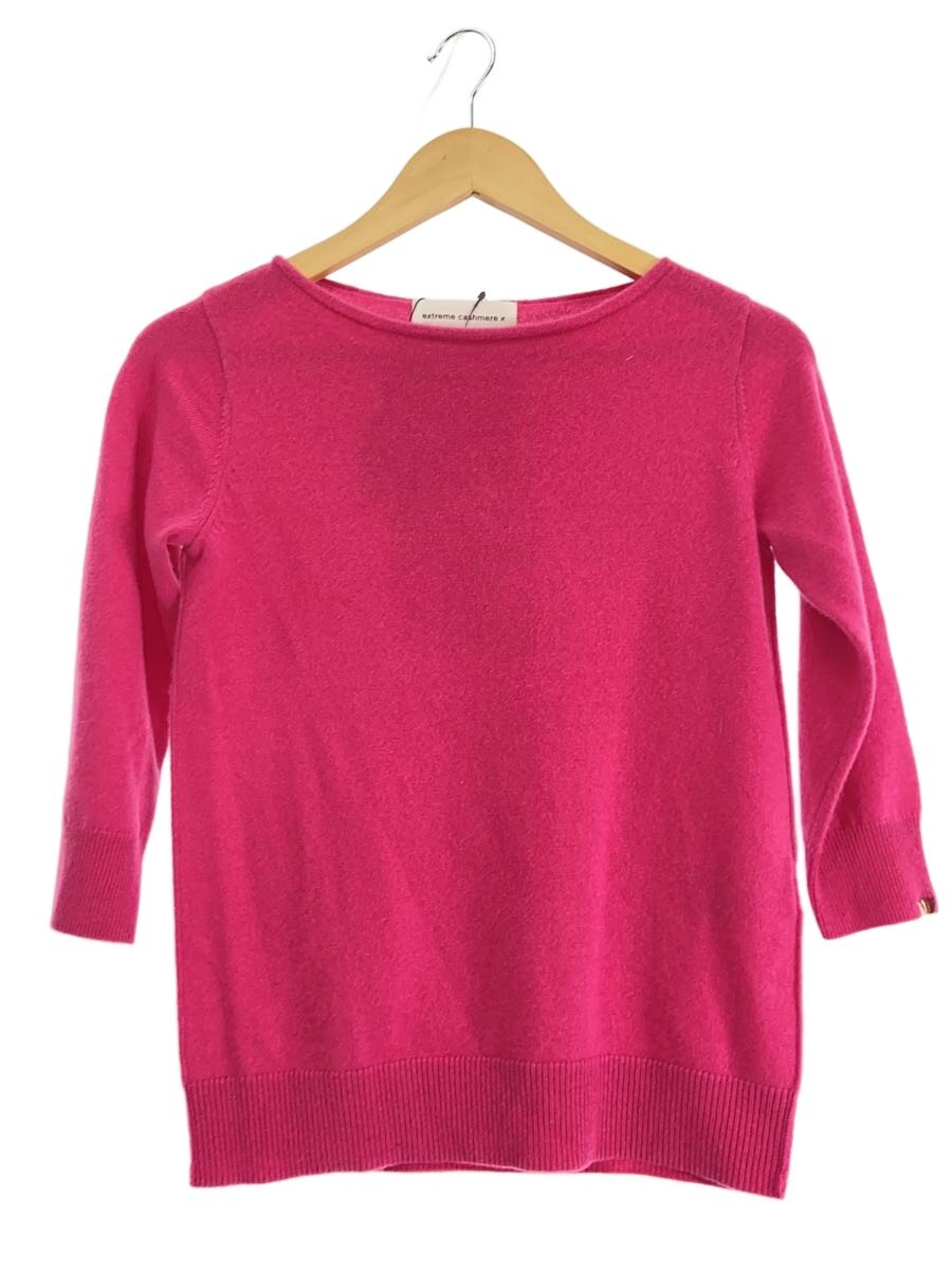 【中古】extreme cashmere◆編み物・スウェーター(薄っぺら)/--/カシミヤ/PNK/無地/3810800343 4169【レディースお召しもの】