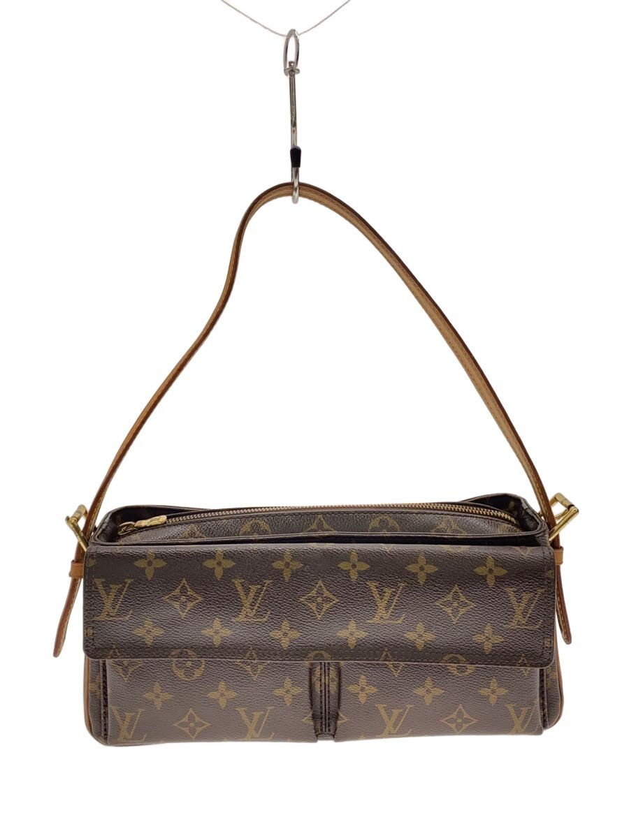 【中古】LOUIS VUITTON◆ヴィバ・シテMM_モノグラム・帆布/PVC/BRW【御徒面子】