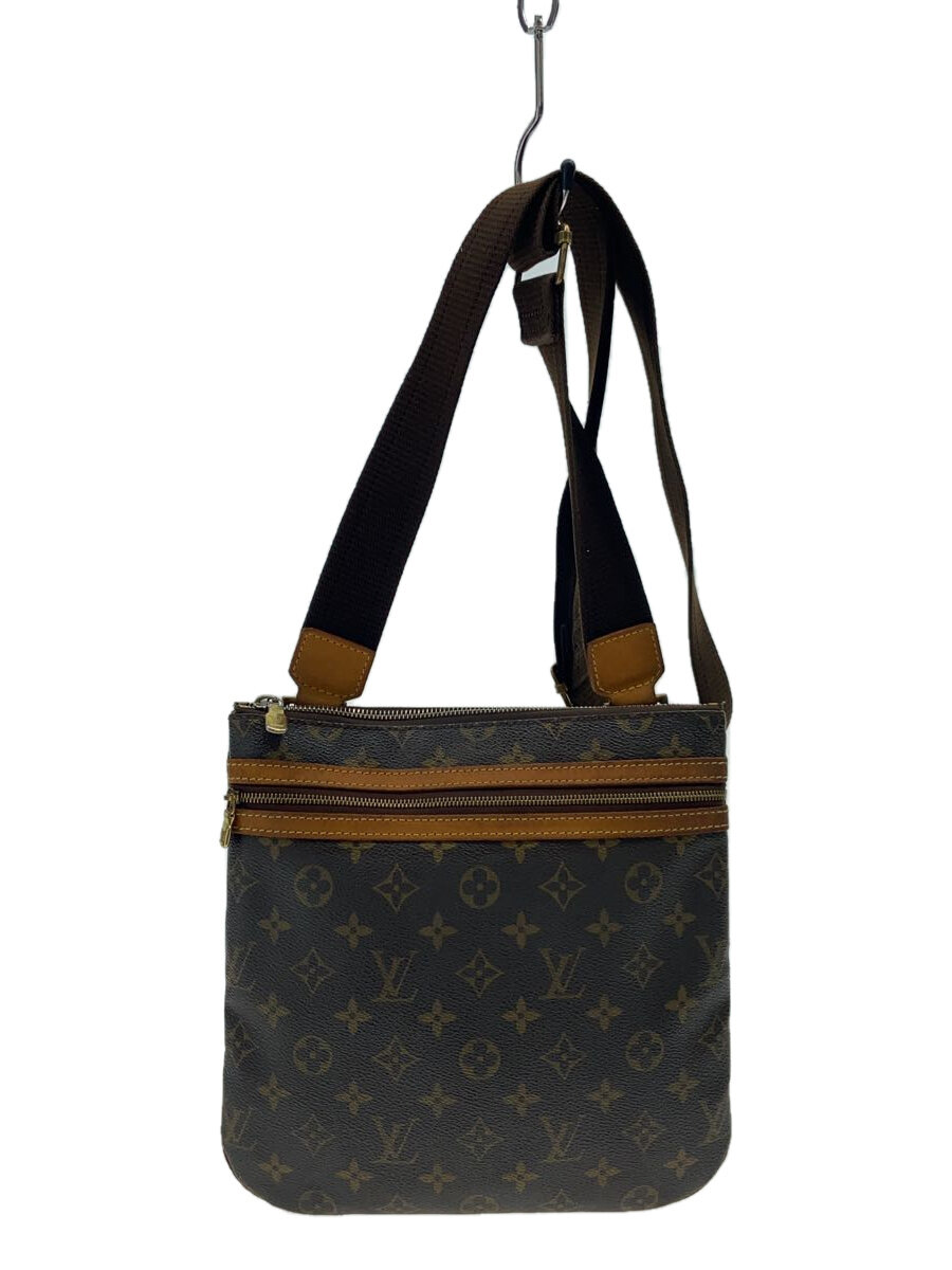 【中古】LOUIS VUITTON◆ポシェット・ボスフォール_モノグラム・帆布/PVC/BRW//【御徒面子】