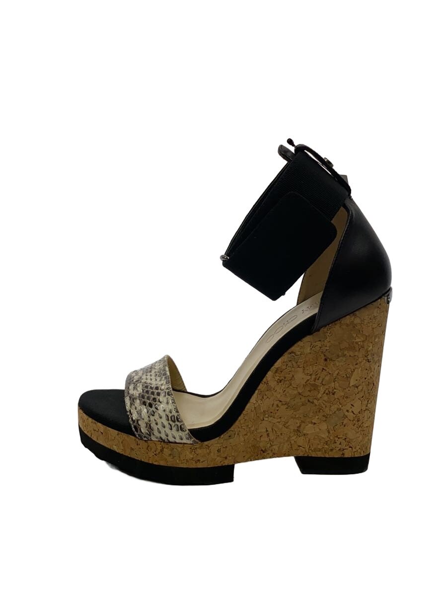 【中古】JIMMY CHOO◆サンダル/38/BLK【シューズ】