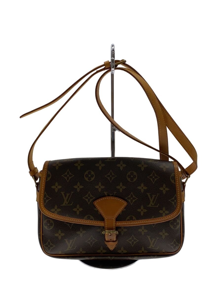 【中古】LOUIS VUITTON◆ソローニュ_モノグラム・帆布/PVC/BRW【御徒面子】