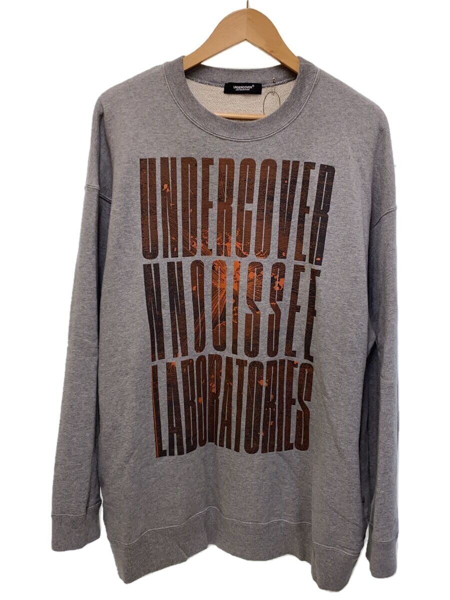 【中古】UNDERCOVER◆グラフィックプリントスウェット/2/綿織物/薄墨色/UC2D4893-2/ヨゴレ有【メンズウェア】