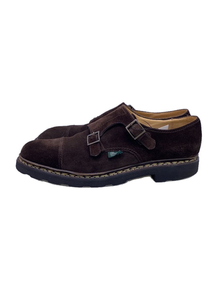 【中古】Paraboot◆ダブルモンクストラップシューズ/UK7.5/BRW/スウェード/981448//【シューズ】