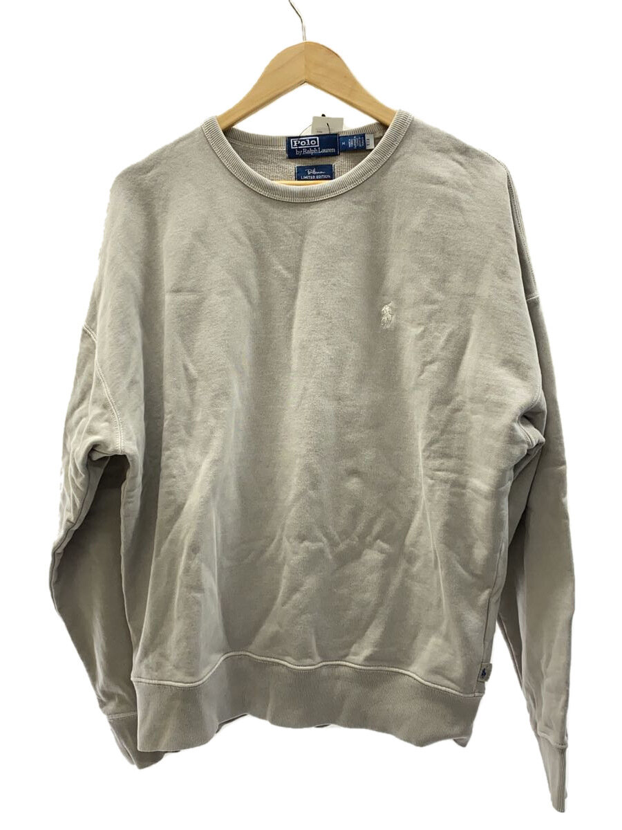 【中古】POLO RALPH LAUREN◆crewneck sweatshirt/流汗/M/綿織物/GRY/無地//【メンズウェア】