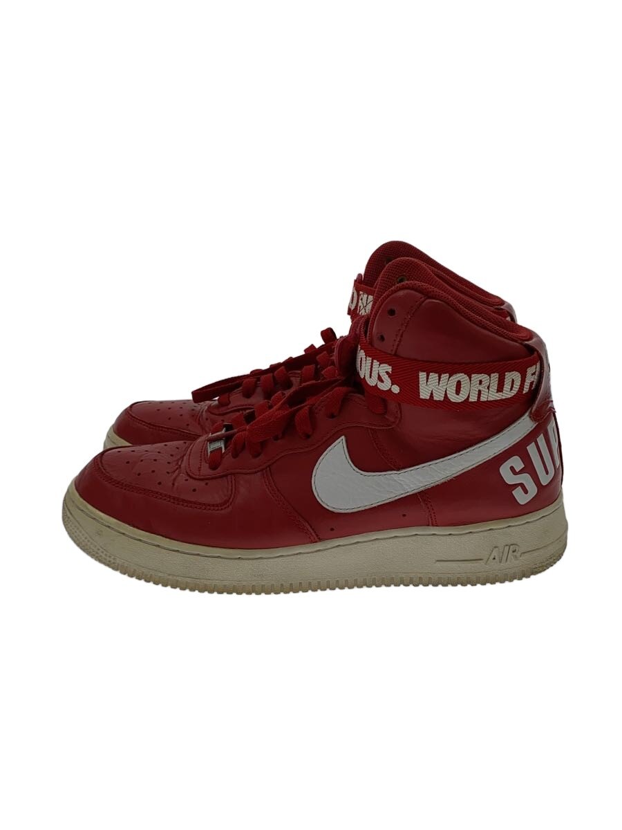 【中古】NIKE◆AIR FORCE 1 HIGH SUPREME SP/エアフォースハイシュプリーム/赤いこと/698696-610///【シューズ】