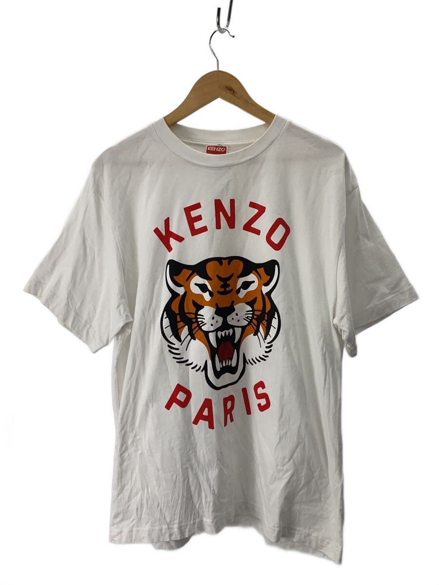 【中古】KENZO◆プルオーバー/M/綿織物/WHT/FE58TS0064SG/シミ有り【メンズウェア】
