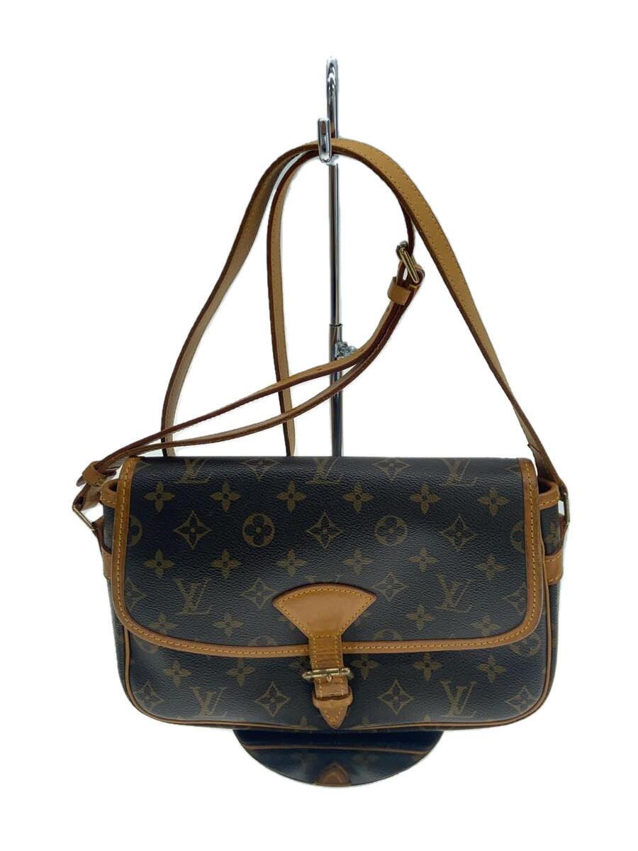 【中古】LOUIS VUITTON◆ソローニュ_モノグラム・帆布_BRW/PVC/BRW【御徒面子】