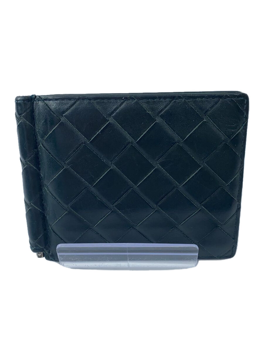 【中古】BOTTEGA VENETA◆先だつものゼムクリップ/2つ折り紙入れ/なめし革/GRN/メンズ//【服飾雑貨他】