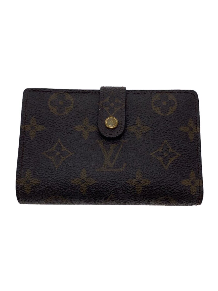 【中古】LOUIS VUITTON◆ポルト・フォイユ・ヴィエノワ_モノグラム・キャンバス_BRW/PVC/BRW/レディース【服飾雑貨他】