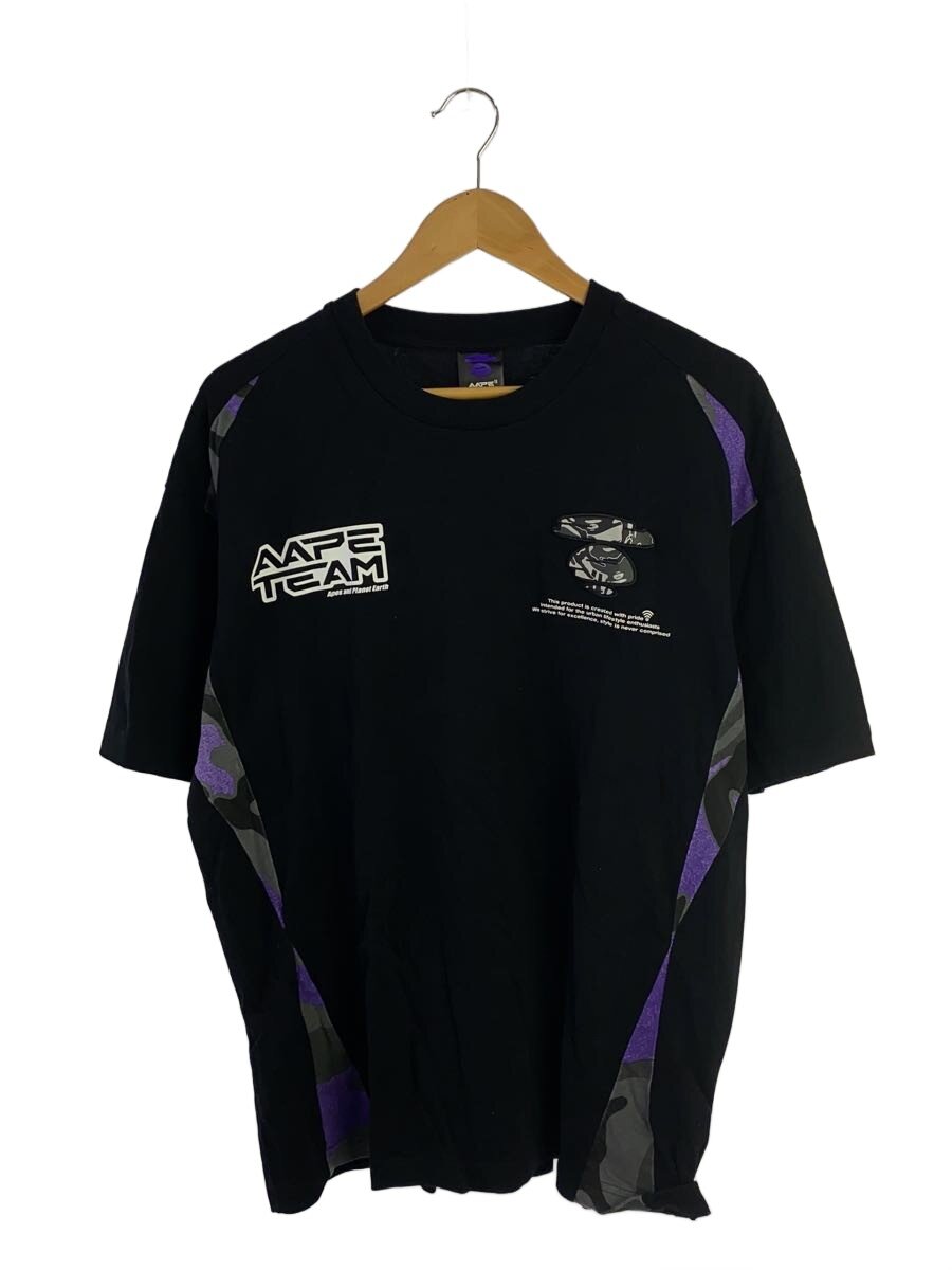 【中古】AAPE BY A BATHING APE◆プルオーバー/L/綿織物/BLK//【メンズウェア】