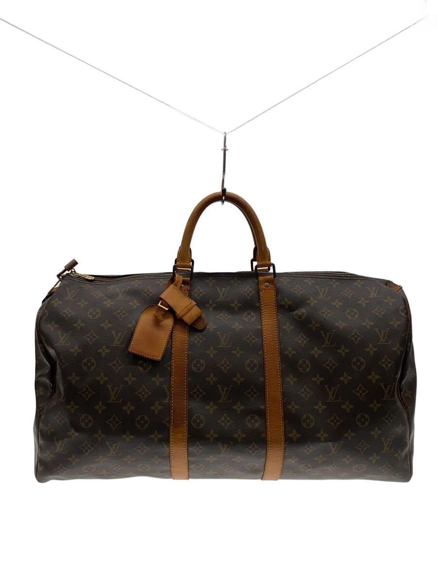 【中古】LOUIS VUITTON◆キーポル50_モノグラム・帆布/PVC/BRW【御徒面子】