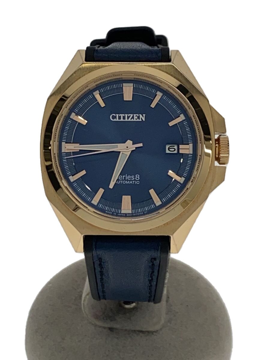 【中古】CITIZEN◆自動小銃巻ウォッチ/アナログ/BLU/BLU/9051-S125740【服飾雑貨他】