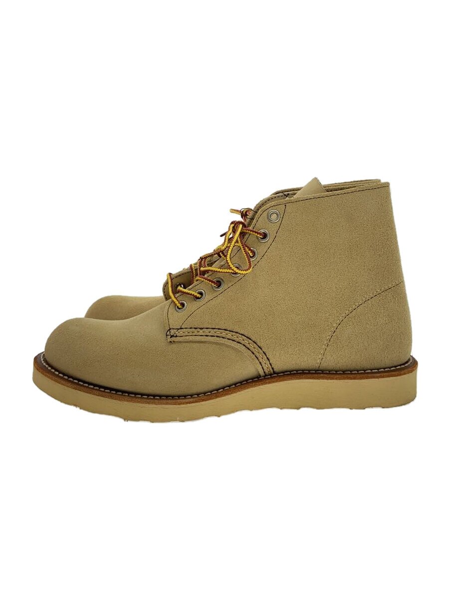 【中古】RED WING◆8167_6inch PLAIN TOE / TAN ROUGH OUT SUEDE/SIZE:US8E/ラフアウト【シューズ】
