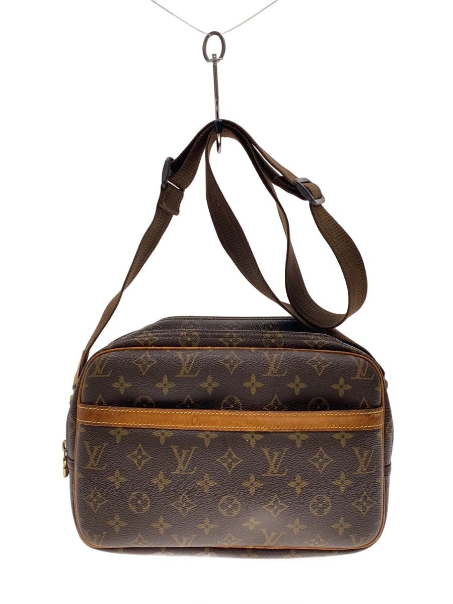 【中古】LOUIS VUITTON◆通信員PM_モノグラム・帆布/PVC/BRW【御徒面子】