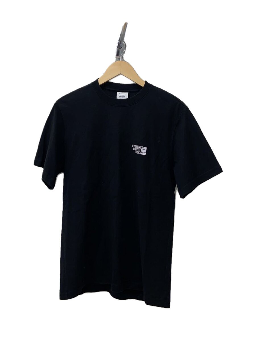 【中古】VETEMENTS◆Logo Limited Edition T-shirt/S/綿織物/BLK/UE51TR720B//【メンズウェア】