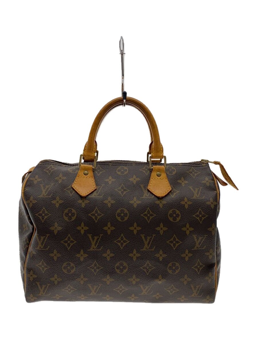 【中古】LOUIS VUITTON◆1)スピーディ30_モノグラム・帆布_BRW/PVC/BRW【御徒面子】