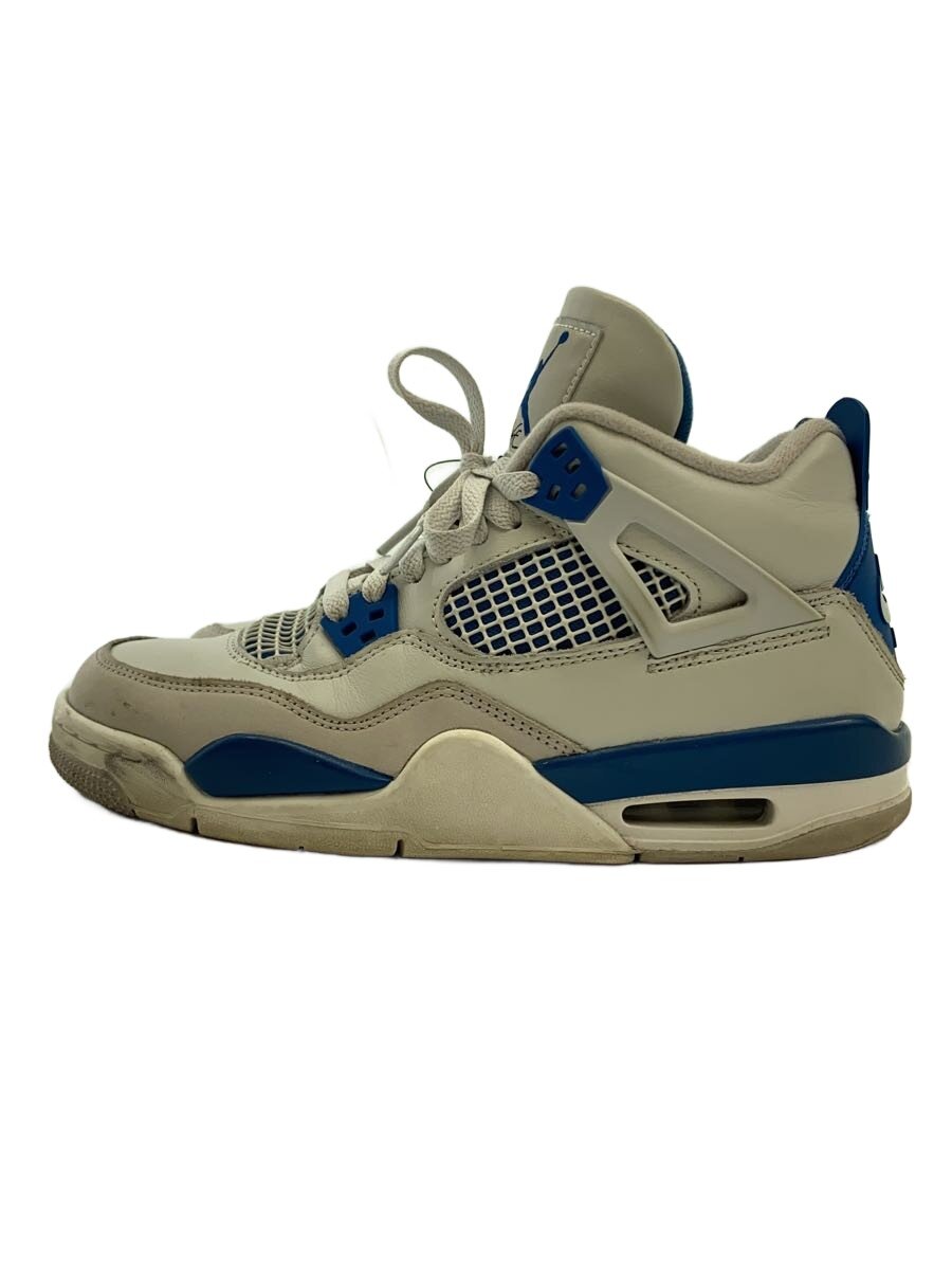 【中古】NIKE◆AIR JORDAN 4 RETRO GS_大気圏 ジョーダン 4 レトロ GS/24.5糎/WHT【シューズ】