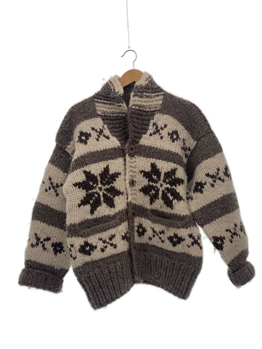 【中古】ジレー(朦々たる)/--/羊毛/ベージュ/カウチンカーディガン【メンズウェア】