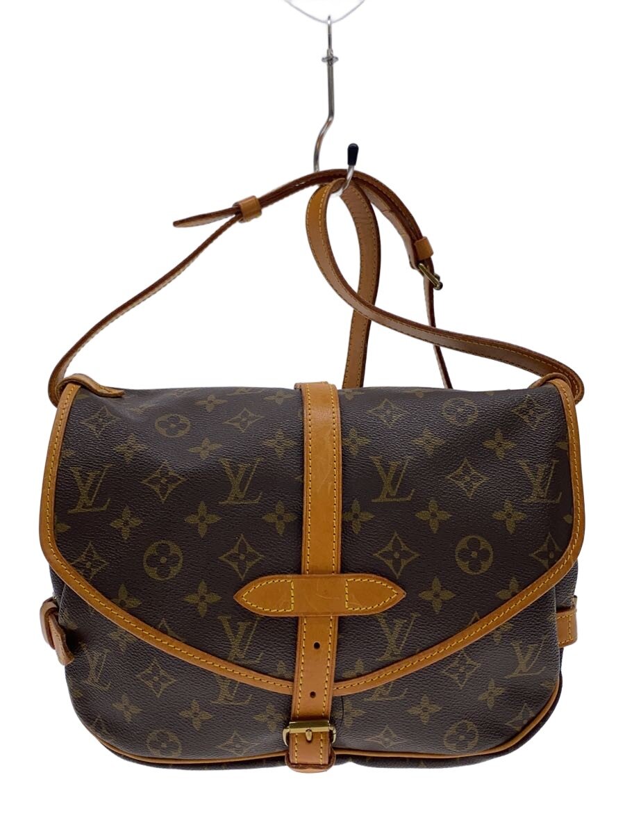 【中古】LOUIS VUITTON◆1)ソミュール30_モノグラム・帆布/PVC/BRW【御徒面子】
