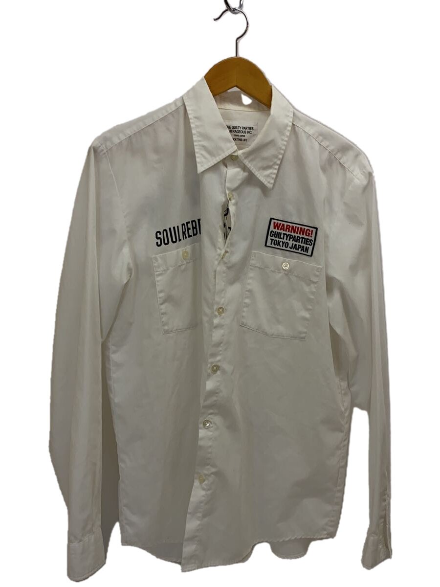 【中古】WACKO MARIA◆長袖プルオーバー/XL/綿織物/WHT【メンズウェア】