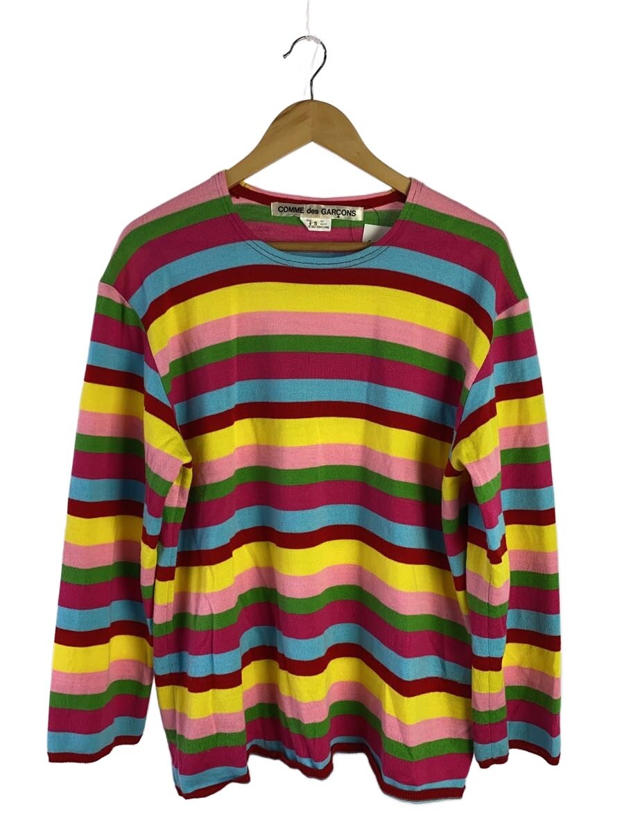 【中古】COMME des GARCONS◆AD2023/編み物・スウェーター(透け透け)/S/アクリル樹脂/マルチ色つや/間借り人/GM-N010//【メンズウェア】