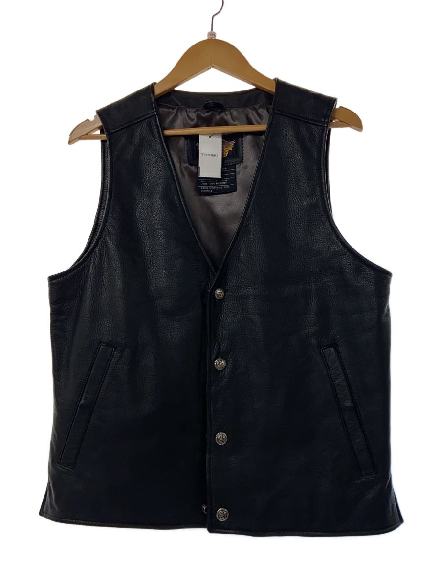 【中古】HARLEY DAVIDSON◆より良い/S/なめし革/BLK/無地【メンズウェア】