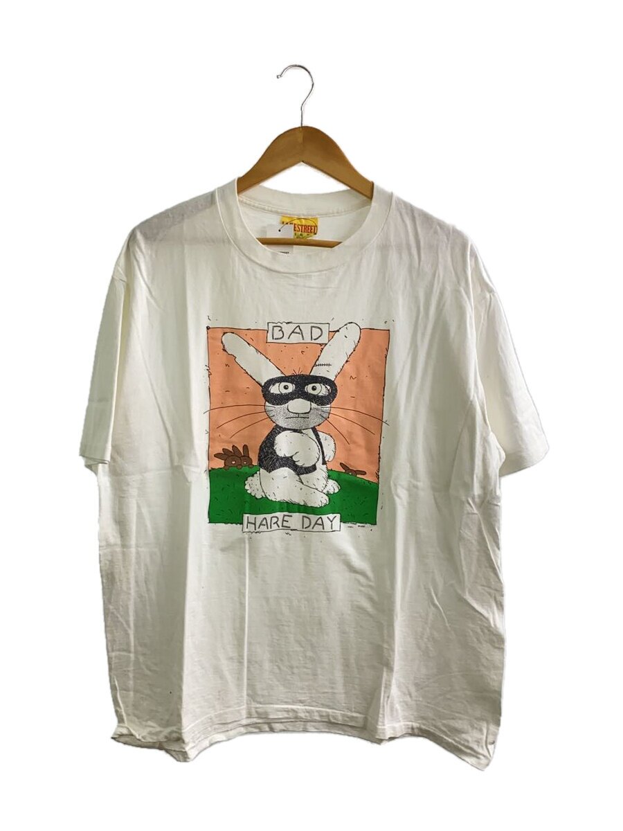【中古】90s/USA製/毛の荒物/うさぎ/LAKESTREET/プルオーバー/XL/綿織物/WHT/刷り上げる【メンズウェア】