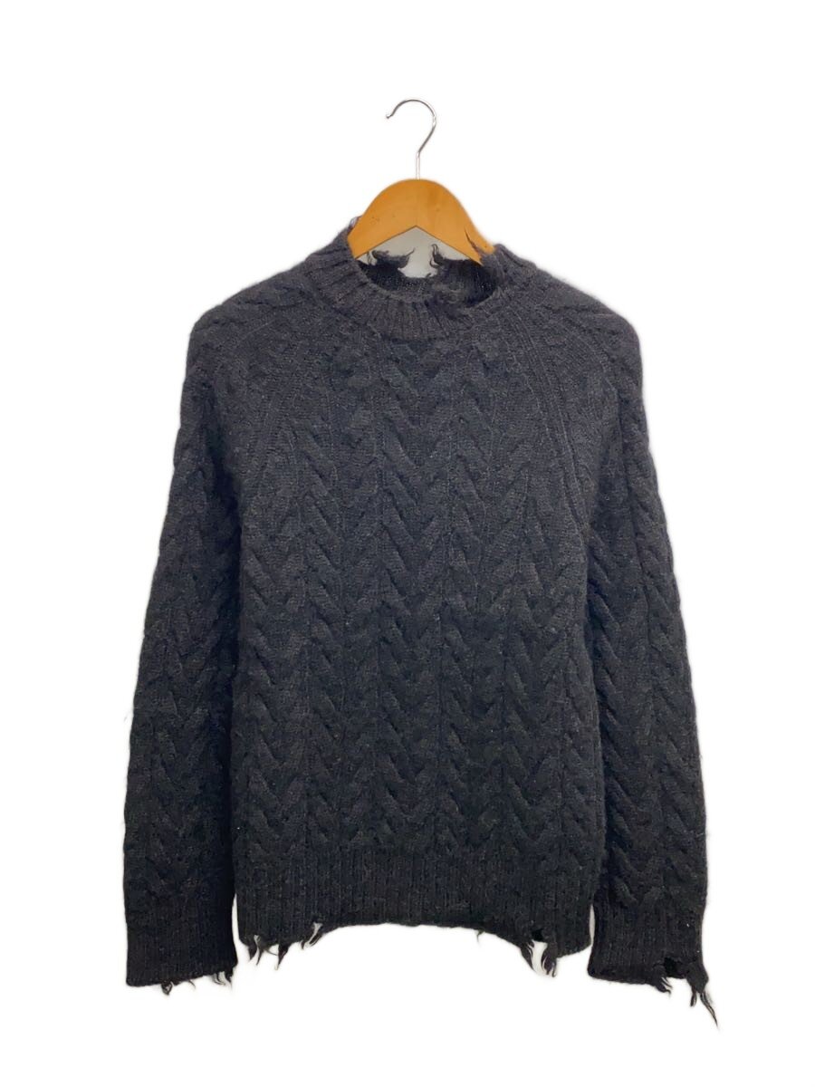 【中古】RhodolirioN◆編み物・プルオーバー(朦々たる)/O/--/BLK/無地//【レディース御召しもの】