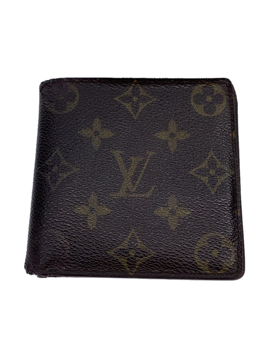 【中古】LOUIS VUITTON◆ポルト・フォイユ・マルコ_モノグラム・キャンバス_BRW/PVC/BRW/総柄/レディース【服飾雑貨他】