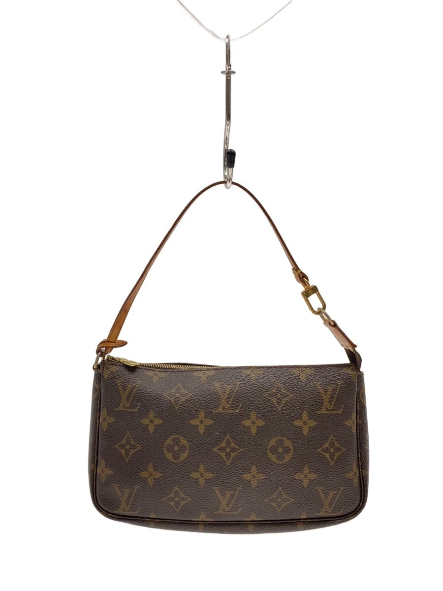 【中古】LOUIS VUITTON◆1)ポシェット・アクセソワール_モノグラム・帆布/PVC/BRW【御徒面子】
