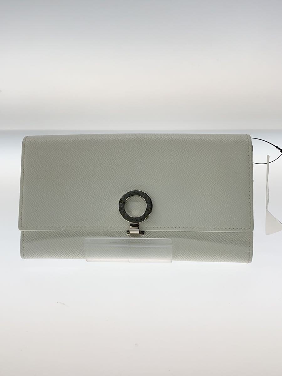 【中古】BVLGARI◆ブルガリブルガリ/長札入れ/なめし革/WHT/レディース//【服飾雑貨他】